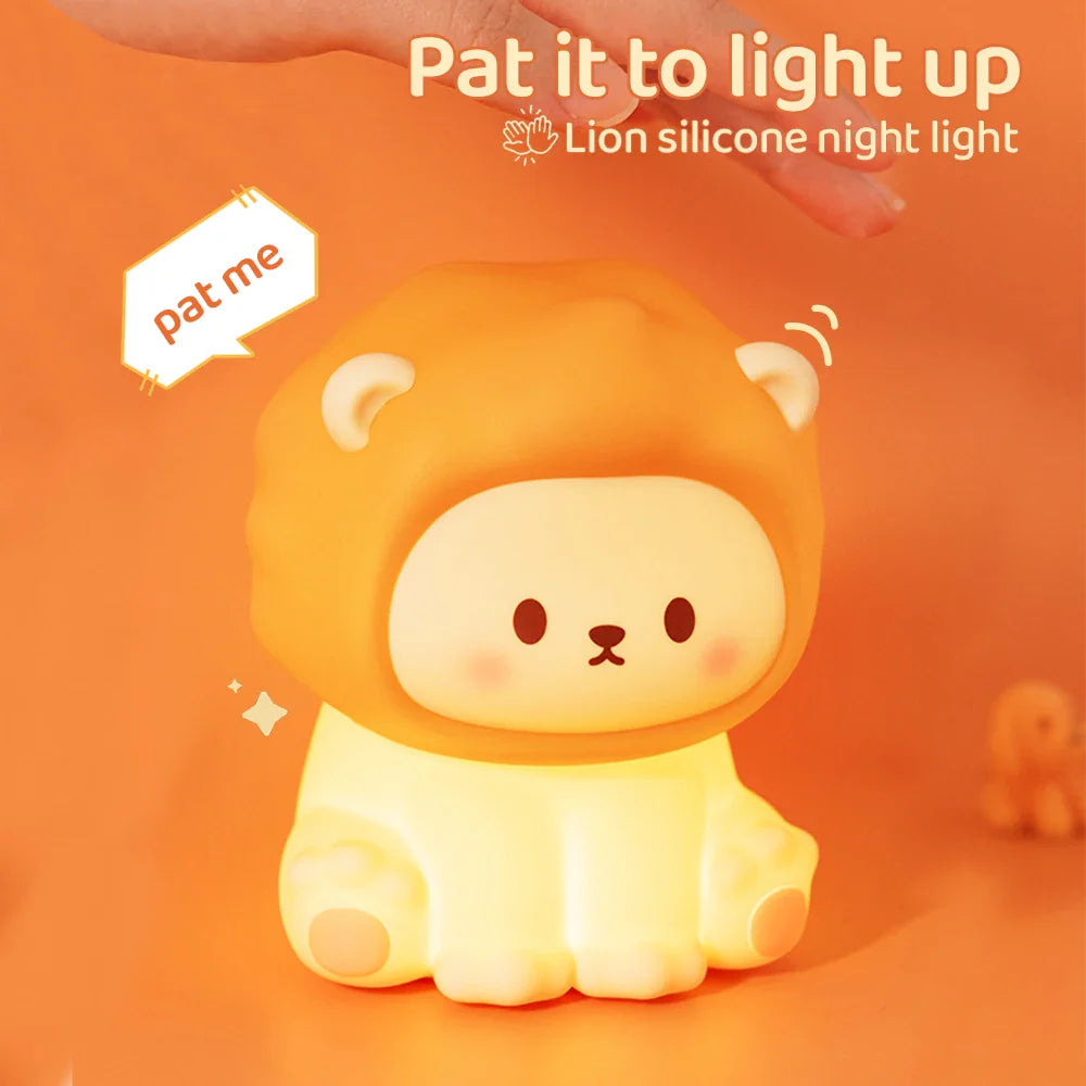 Kawaii Lion LED Night Light