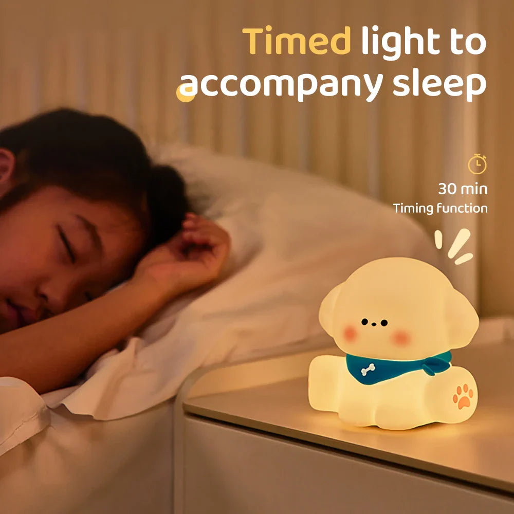 Kawaii Dog Friends LED Night Light