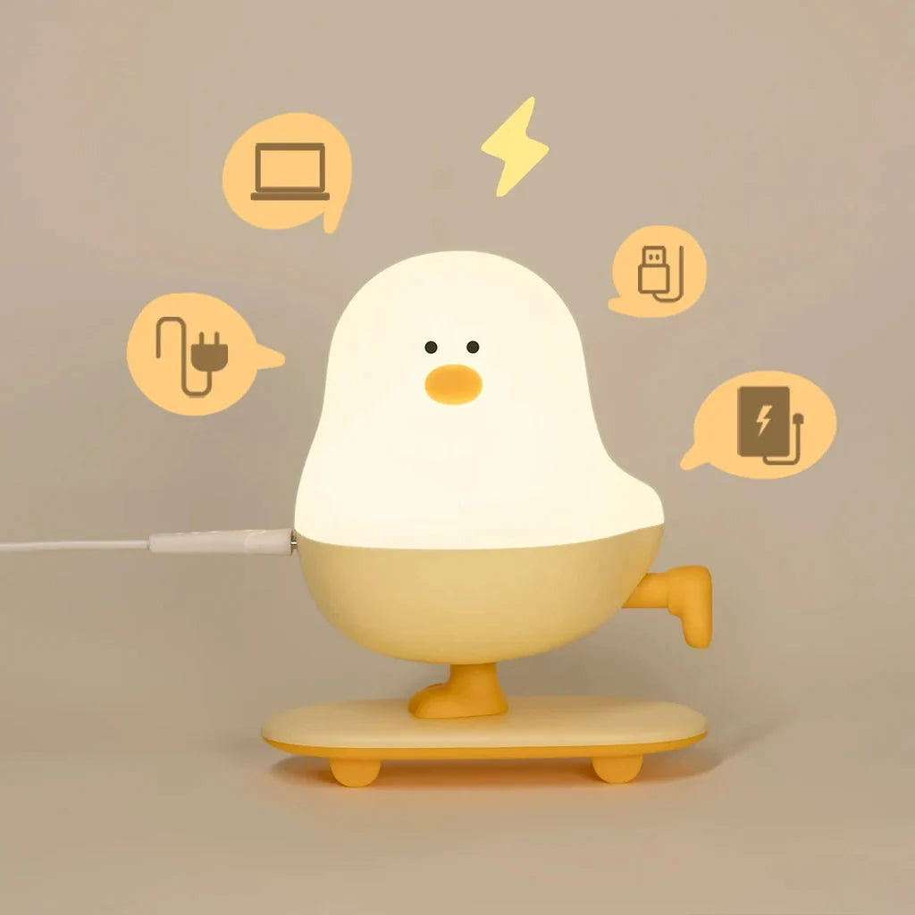 Skateboard Chick LED Night Light