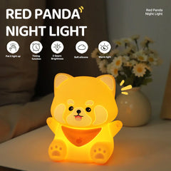 Schönes rotes Panda-LED-Nachtlicht 