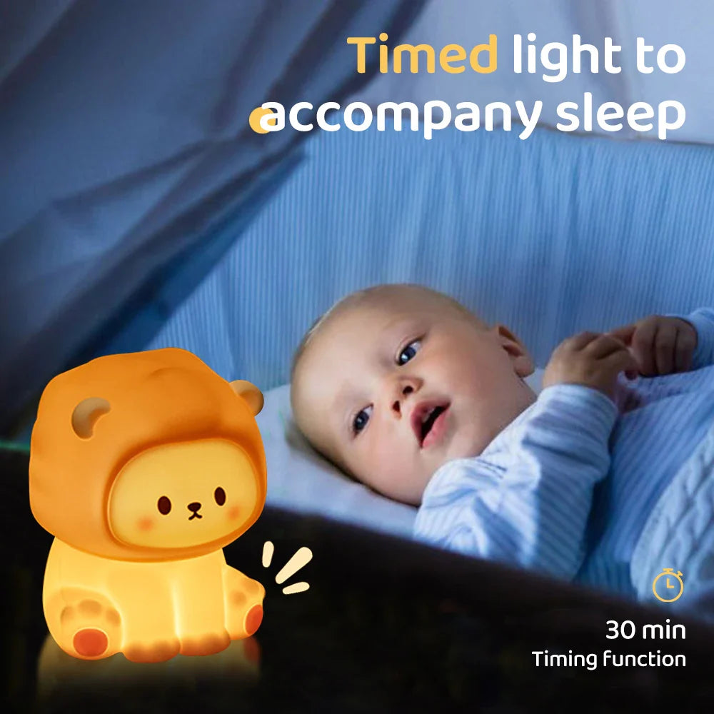 Kawaii Lion LED Night Light