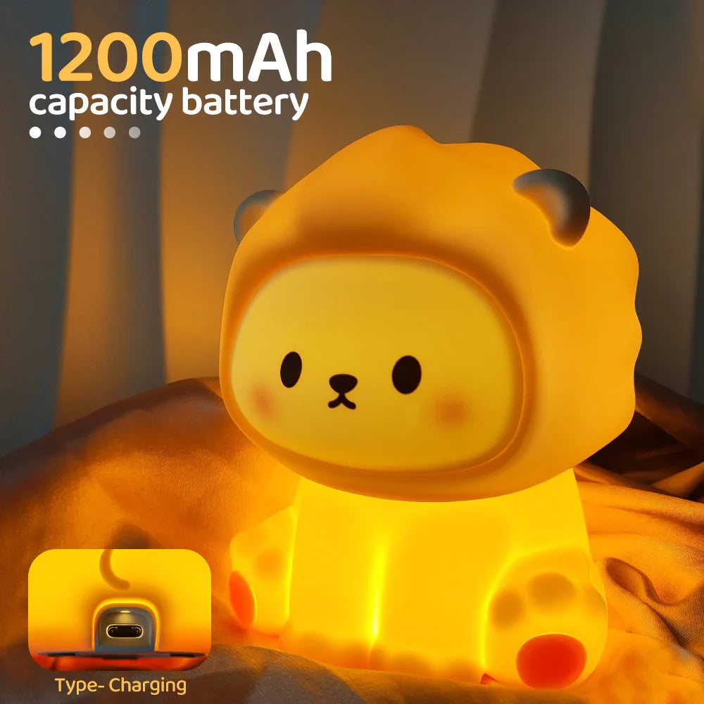 Kawaii Lion LED Night Light