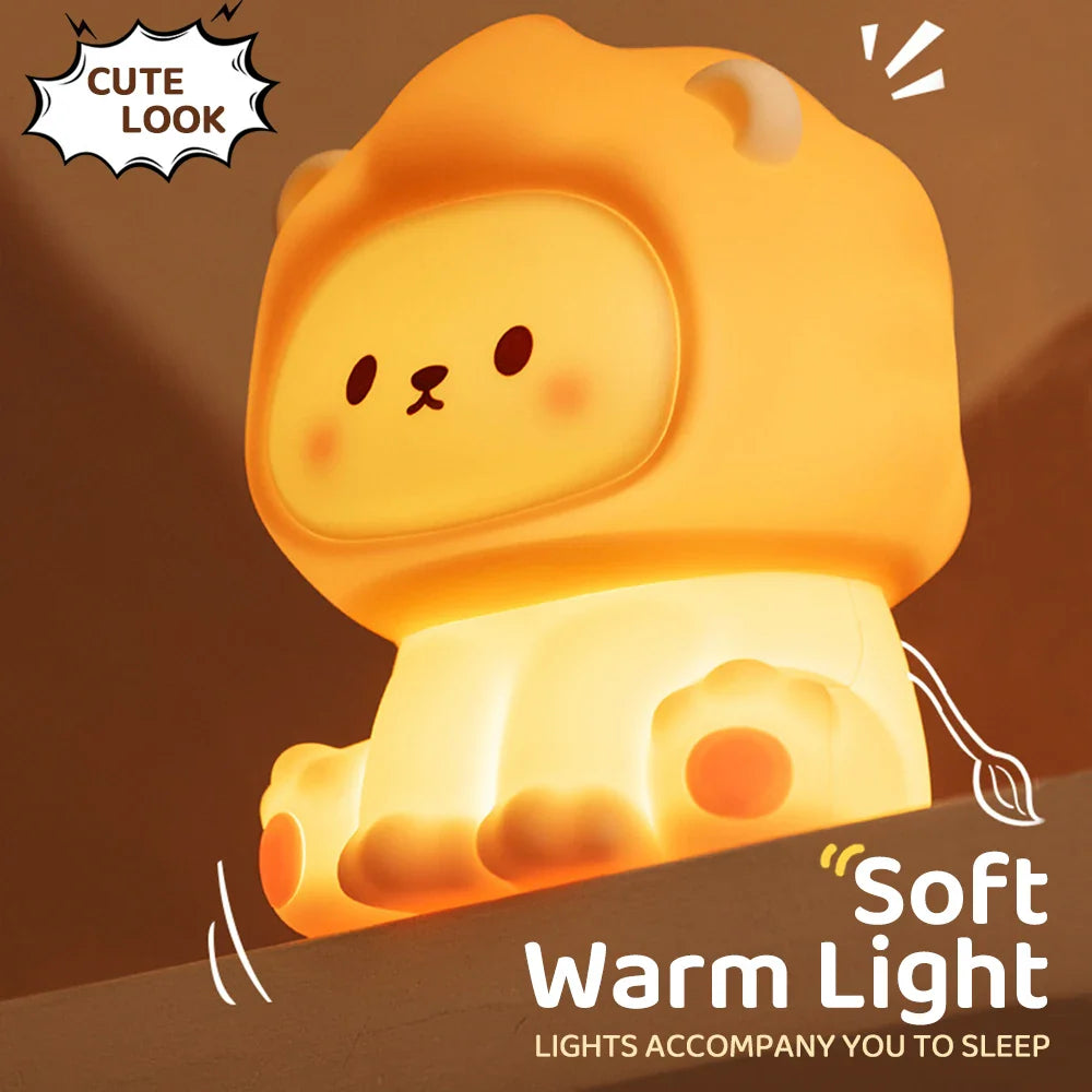 Kawaii Lion LED Night Light