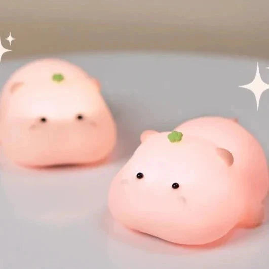 Baby Pink Kawaii Hippo LED Night Light