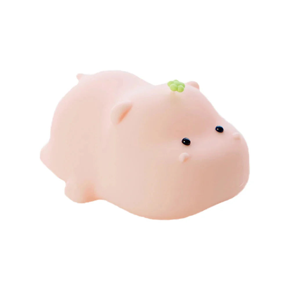 Baby Pink Kawaii Hippo LED Night Light