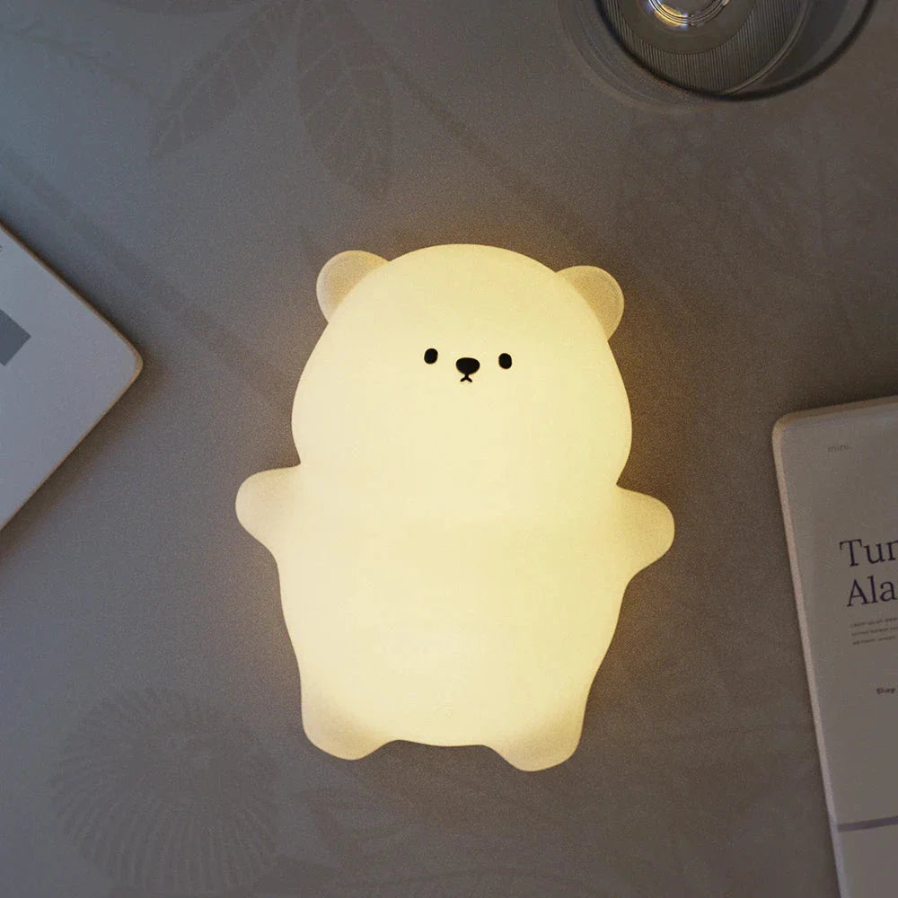 Cute Laying Bear LED Night Light