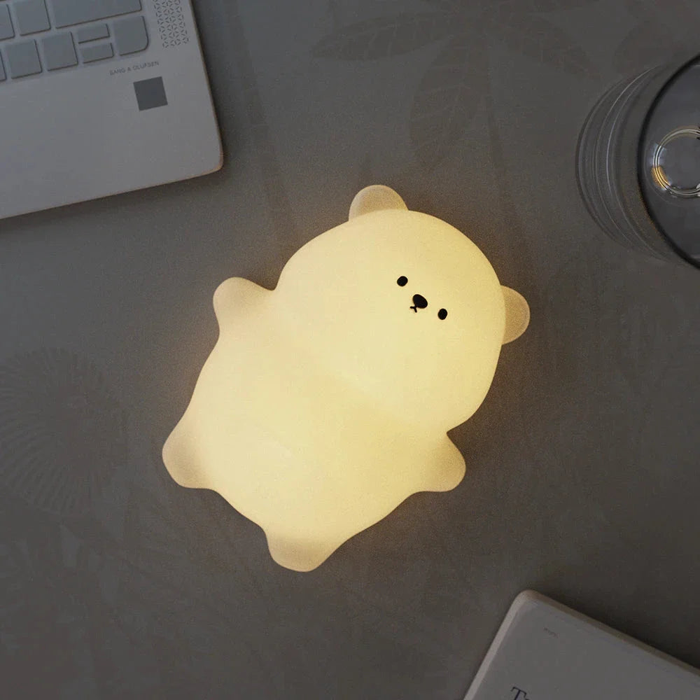 Cute Laying Bear LED Night Light