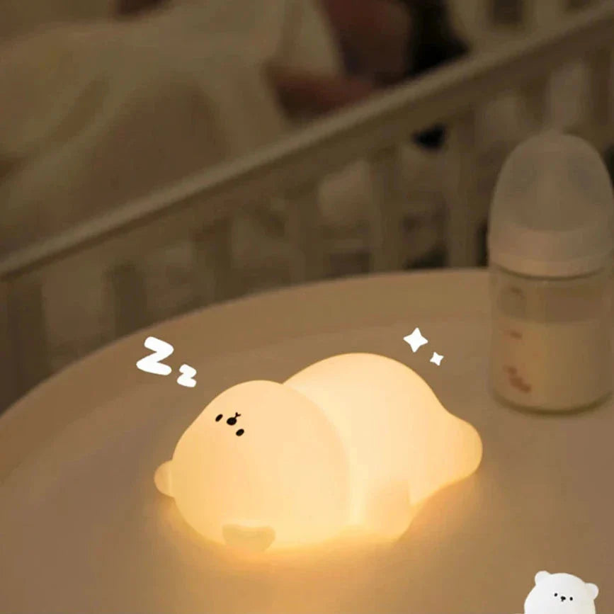 Cute Laying Bear LED Night Light