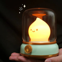 Happy Glowing Candle Flame LED Night Light