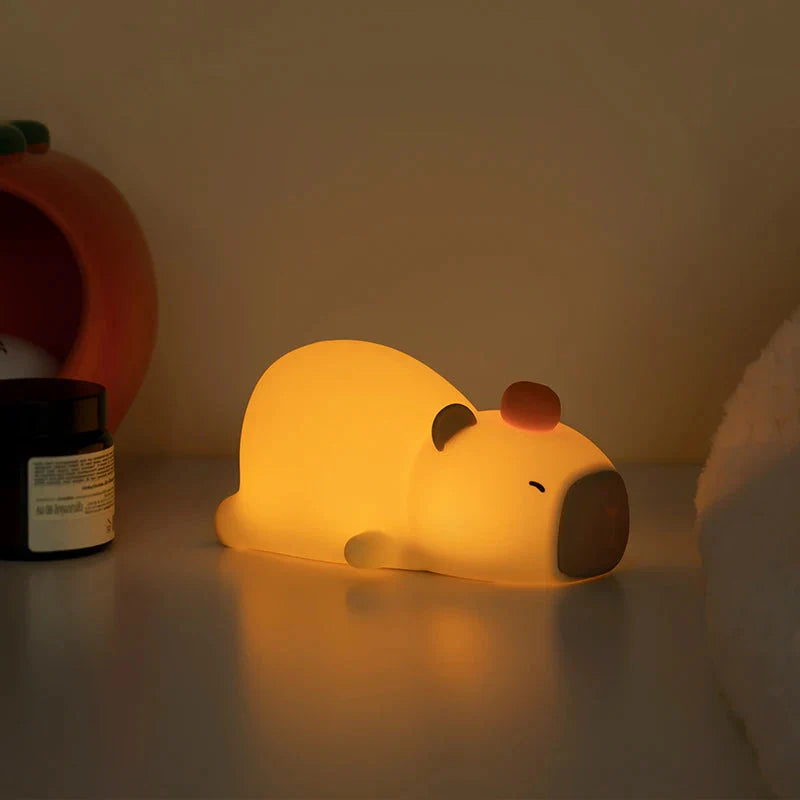 Kawaii Liegendes Capybara LED-Nachtlicht 