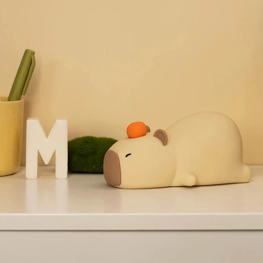 Kawaii Laying Capybara LED Night Light