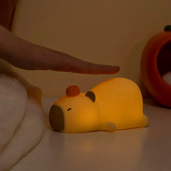 Kawaii Laying Capybara LED Night Light