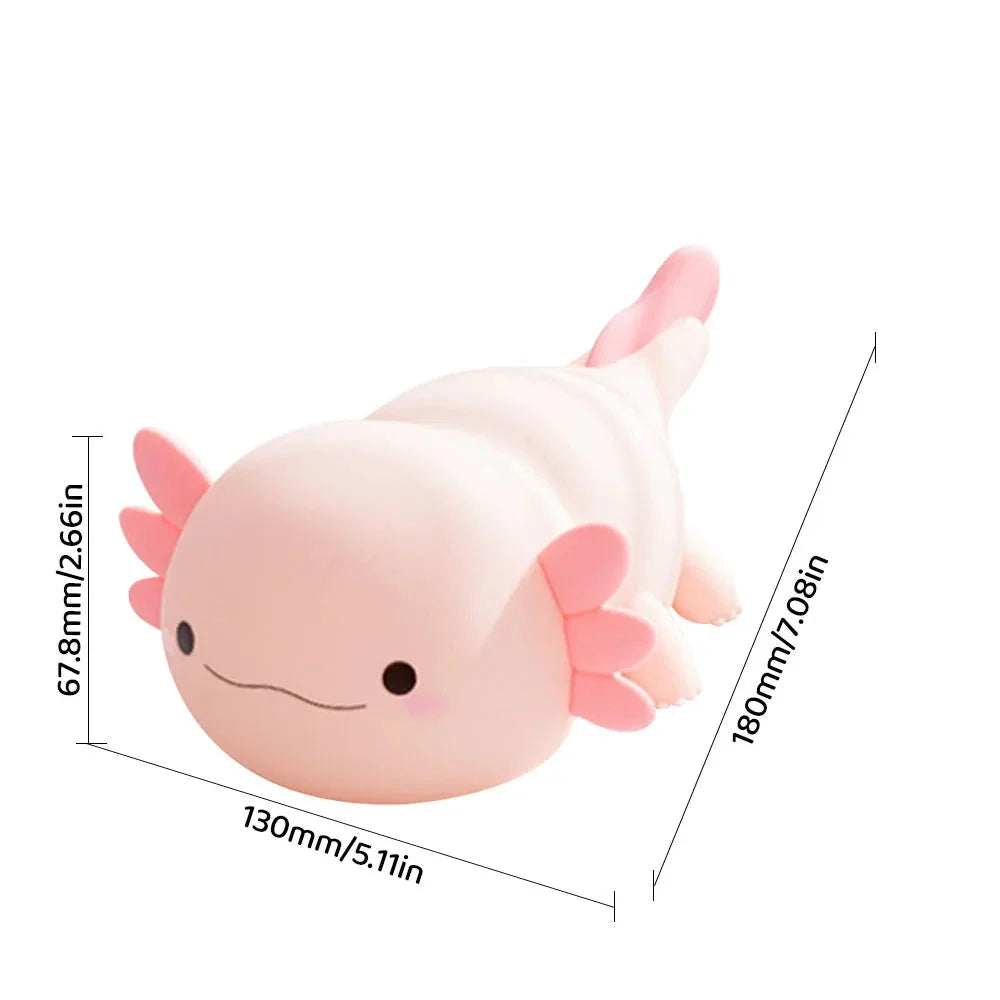 Pink Axolotl LED Night Light