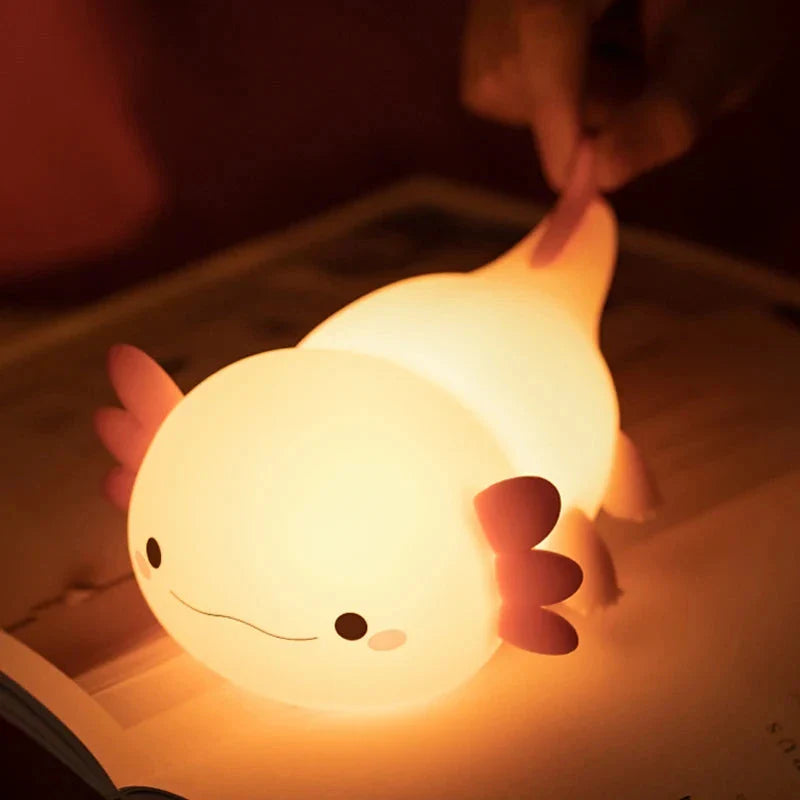 Pink Axolotl LED Night Light